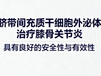 臍帶間充質干細胞外泌體治療膝骨關節炎具有良好的安全性與有效性